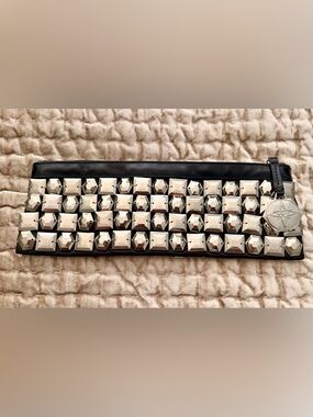 Paula Abdul Forever Your Girl Silver Studded Clutch